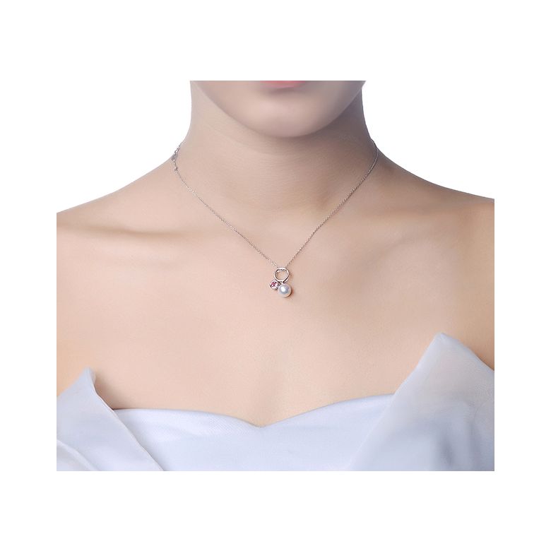 Collier pendentif Aiko. Perle Akoya et tourmaline - 2