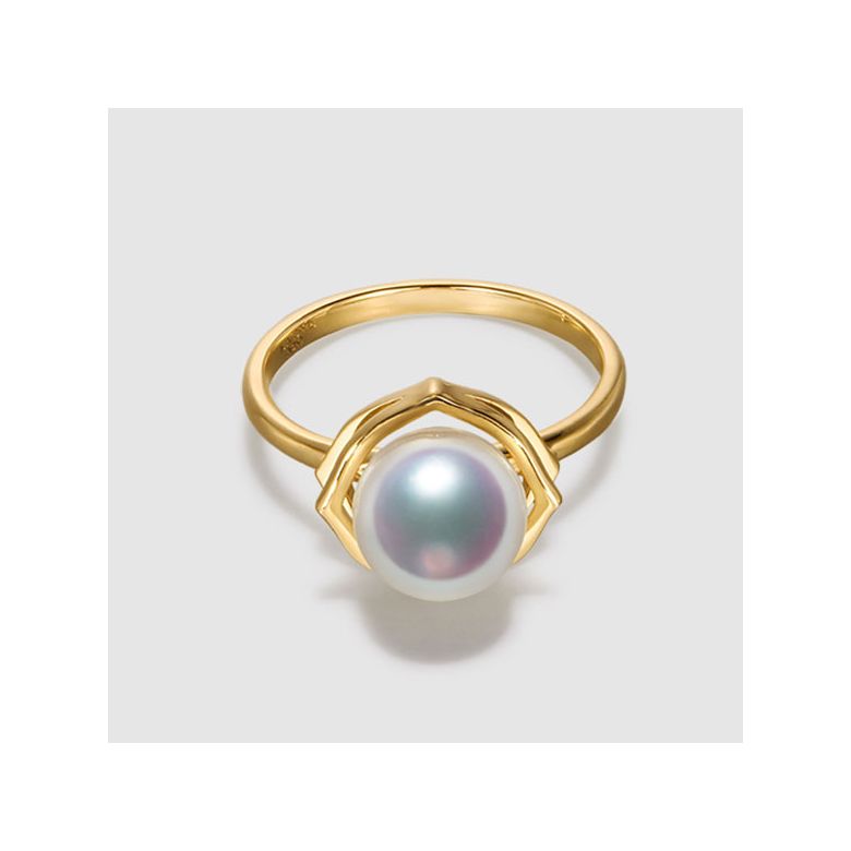Bague perle de culture - Perle Akoya Japon - Or jaune - Coco Chanel - 10