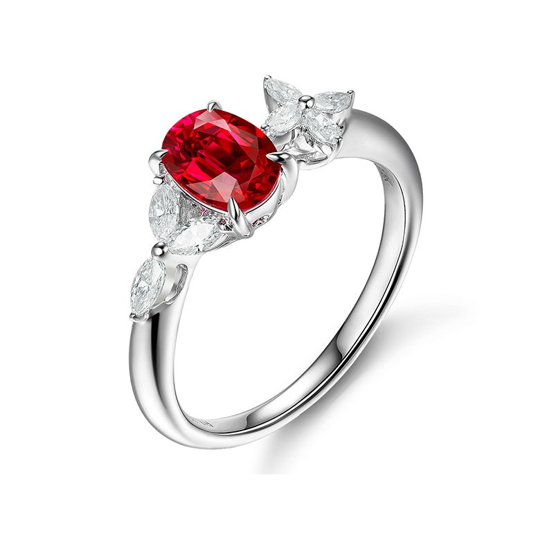 Bague La Esmeralda Rubis Or blanc Diamants - 1