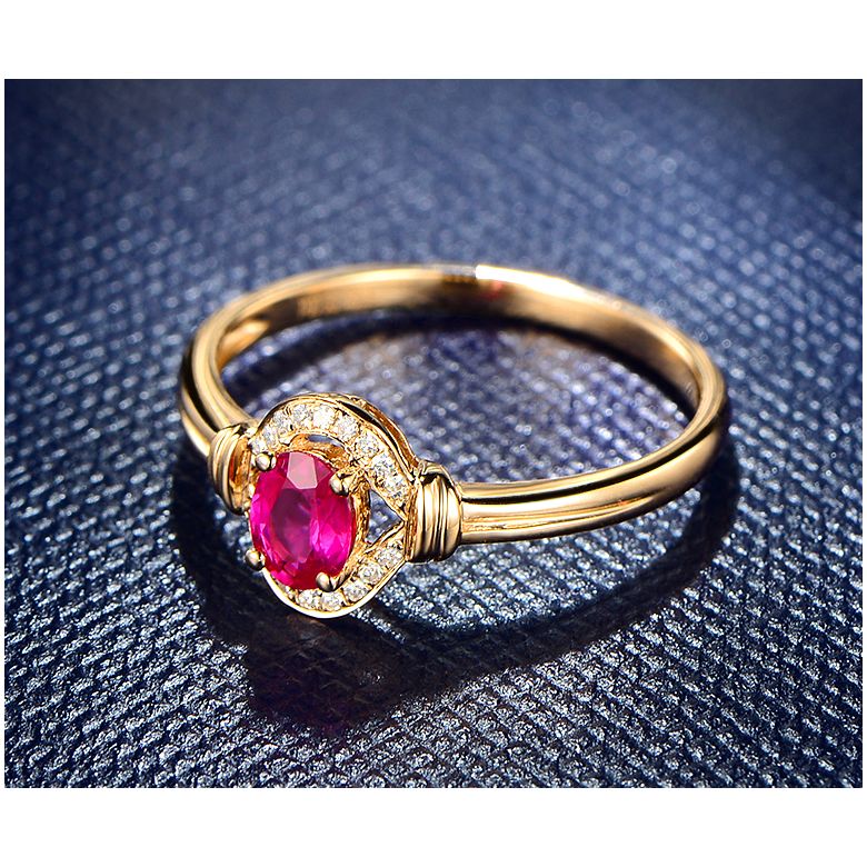 Bague rubis Chéri diamants et Or jaune 18cts - 4