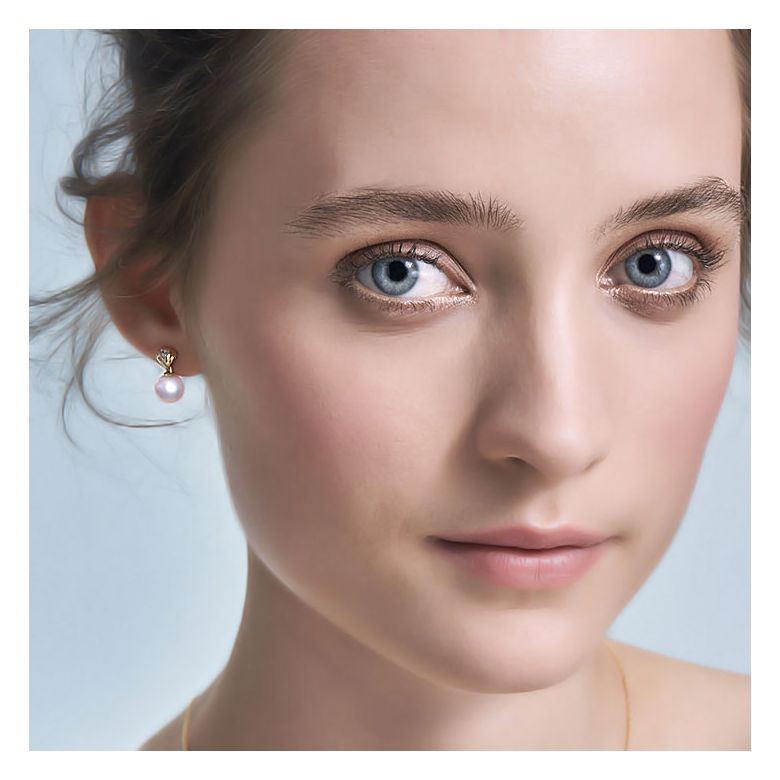 Pendant d'oreille - Perle Akoya or jaune - Sarah Bernhardt  - 2