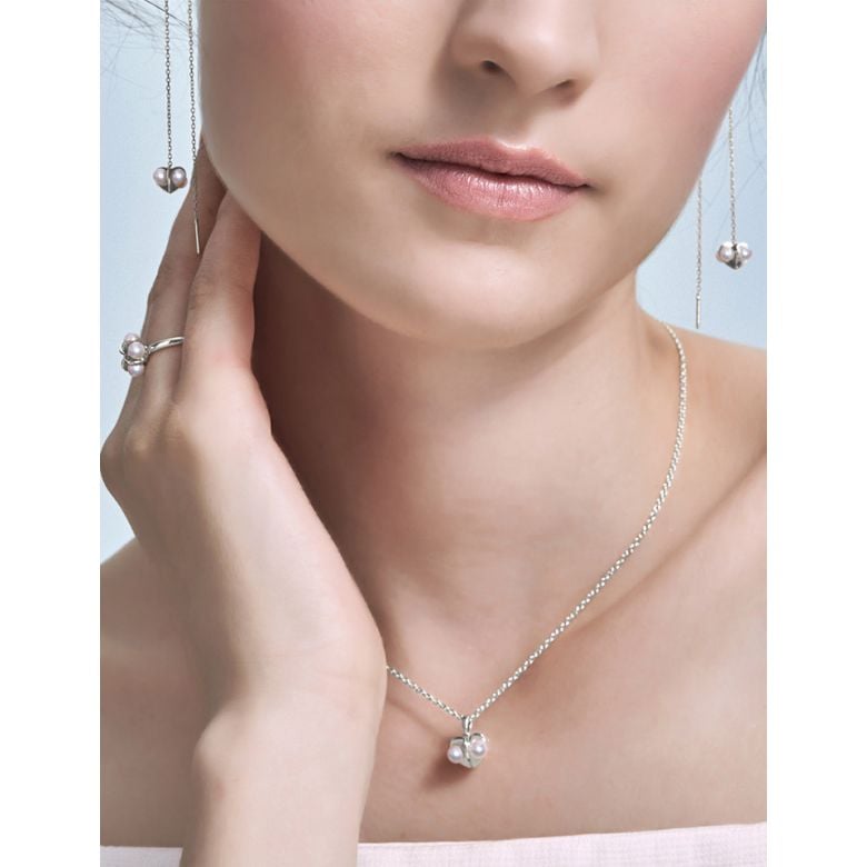 Pendentif trèfle 4 perles - 2 - 5