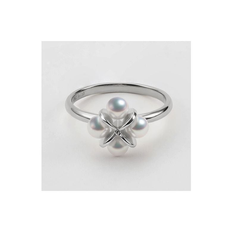 Bague trèfle 4 perles - 2 - 4