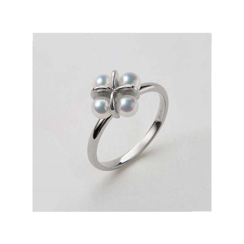 Bague trèfle 4 perles - 2 - 2