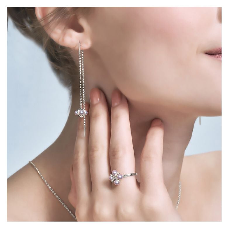 Bague trèfle 4 perles - 2 - 3