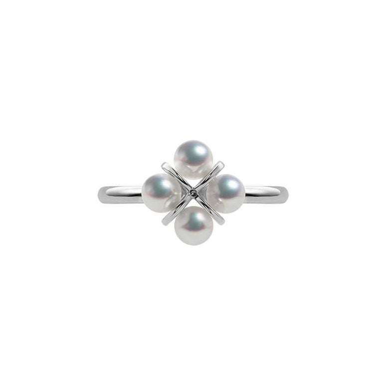 Bague trèfle 4 perles - 2 - 1