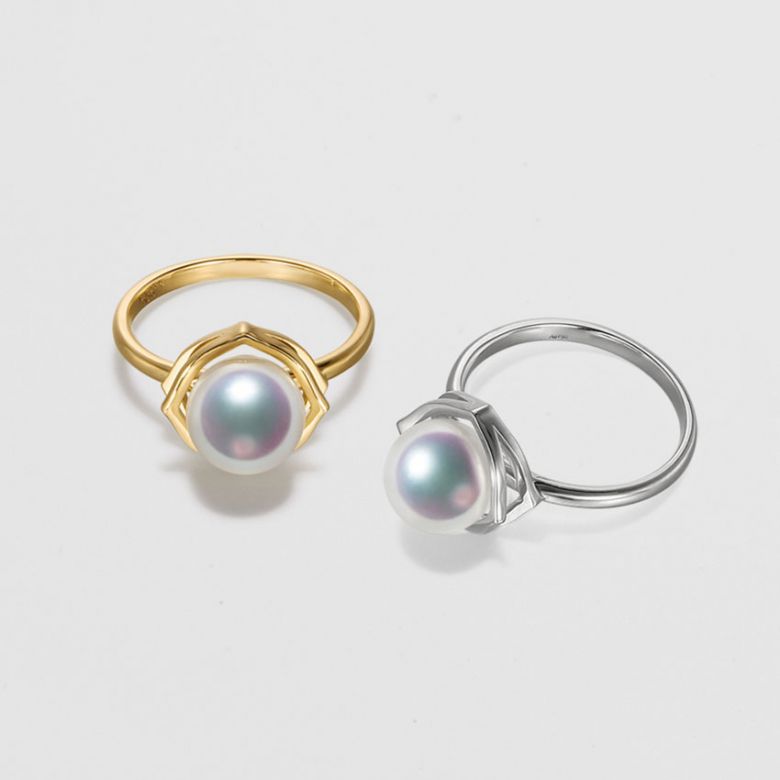 Bague perle de culture - Perle Akoya Japon - Or jaune - Coco Chanel - 7