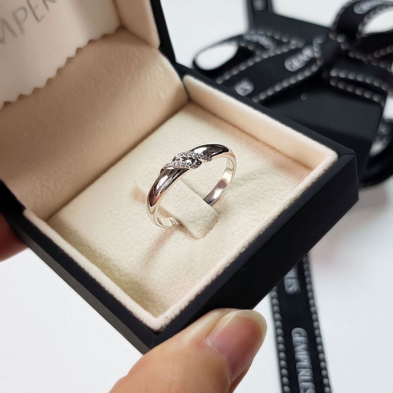 Alliance de Mariage Femme Héloïse - Platine & Diamants | Gemperles - 3