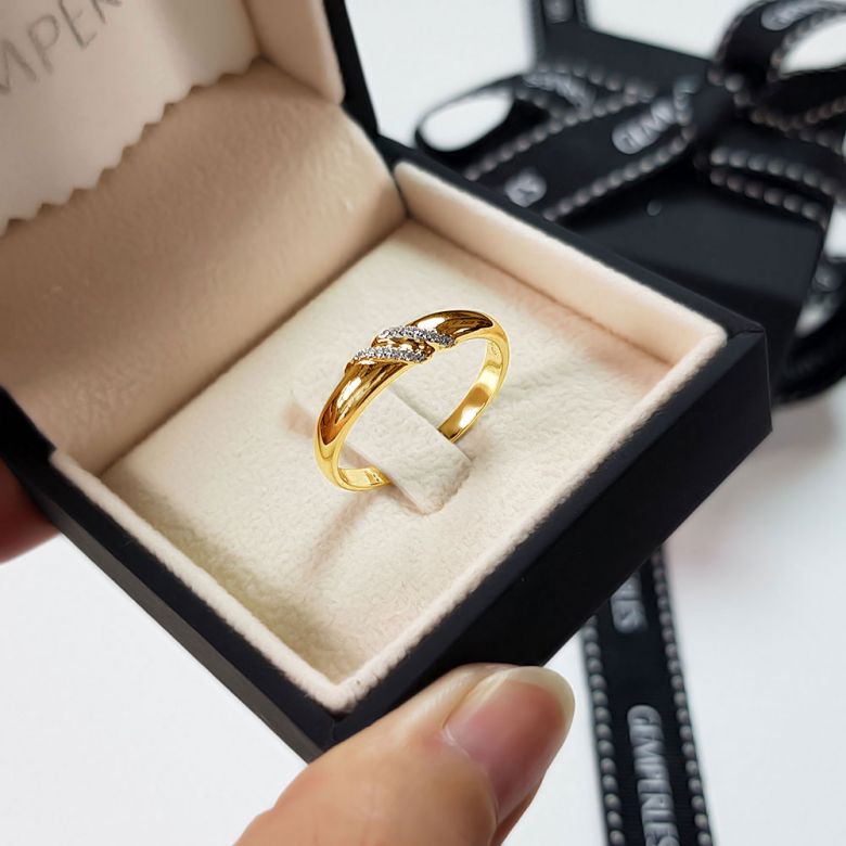 Alliances or mariage - Alliances diamants - Or jaune, Couple 0.07ct - 3