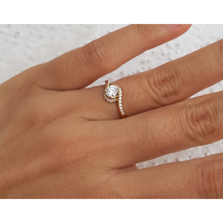Bague Solitaire Or Jaune, Diamants 0.42ct - Baudelaire, A une Madone | Gemperles - 6