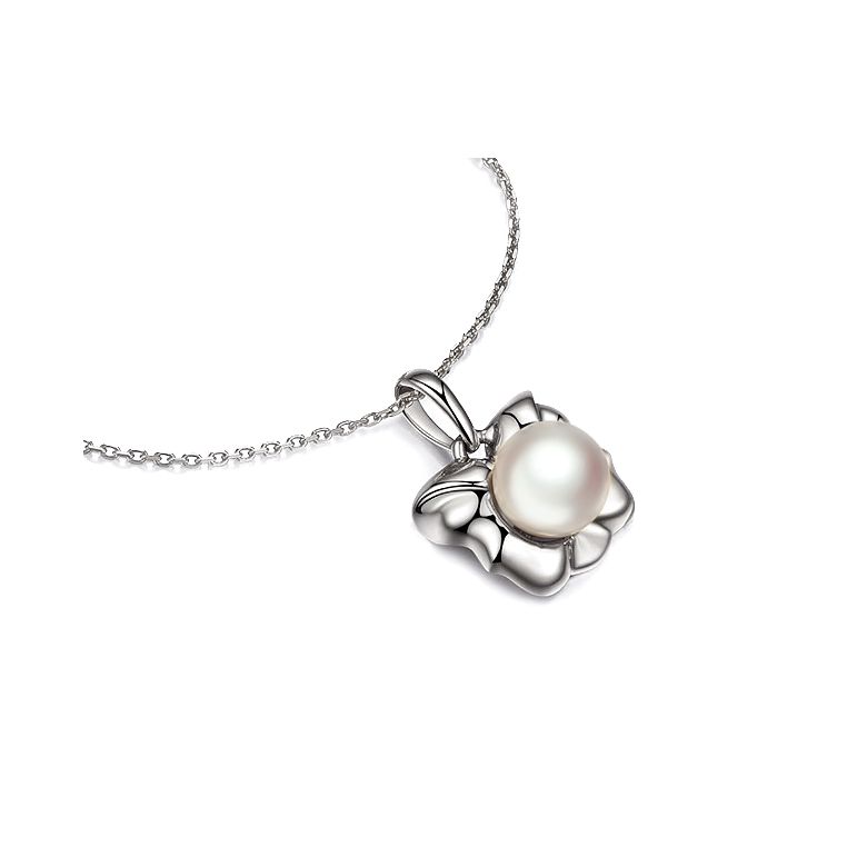 Pendentif Zodiaque. Perle Akoya, Or blanc 18cts - 12