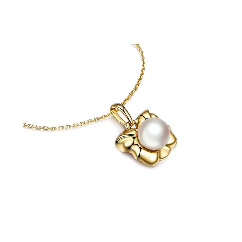 Pendentif Zodiaque. Perle Akoya, Or jaune 18cts - 14