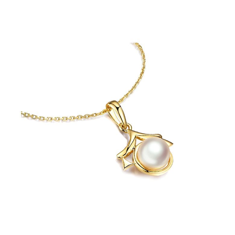 Pendentif Zodiaque. Perle Akoya, Or jaune 18cts - 15