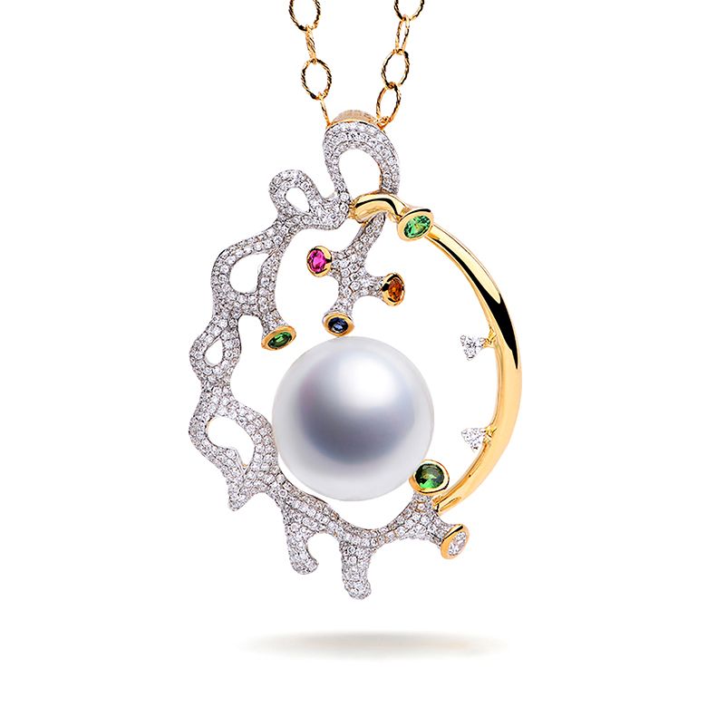 Pendentif Atlantide perle des Mers du Sud - 1