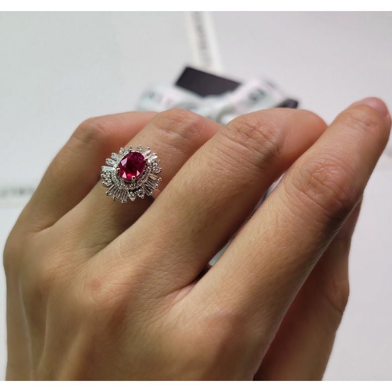 Bague de Fiançailles Rubis Cesária Évora - 6
