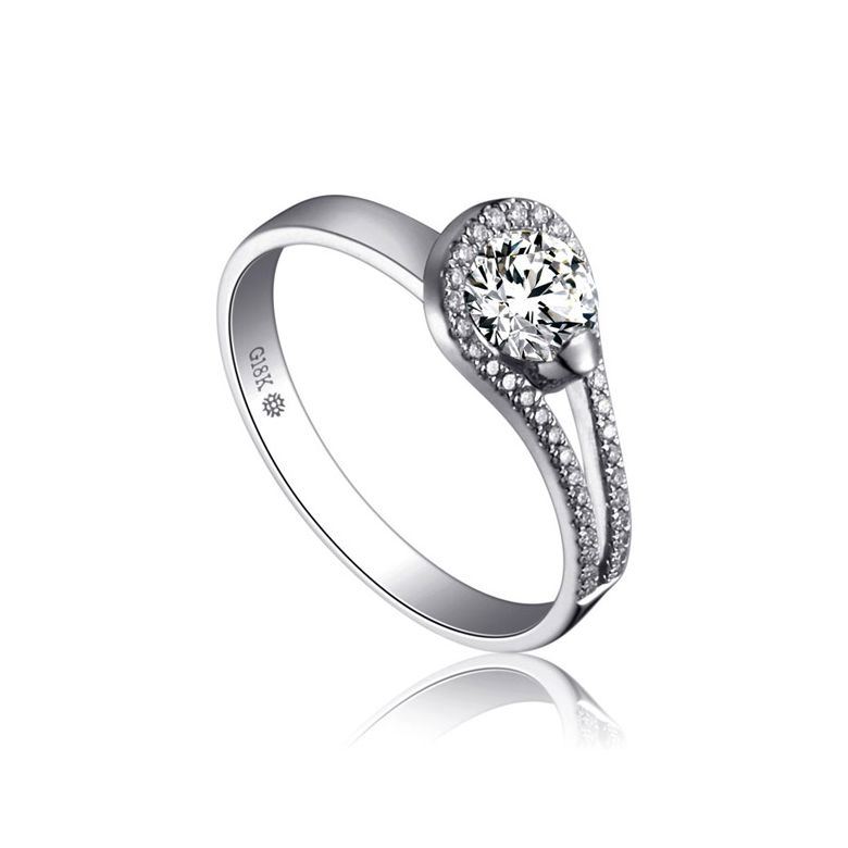 Bague Solitaire Victor Hugo - Les contemplations - Or blanc | Contemplations - 1