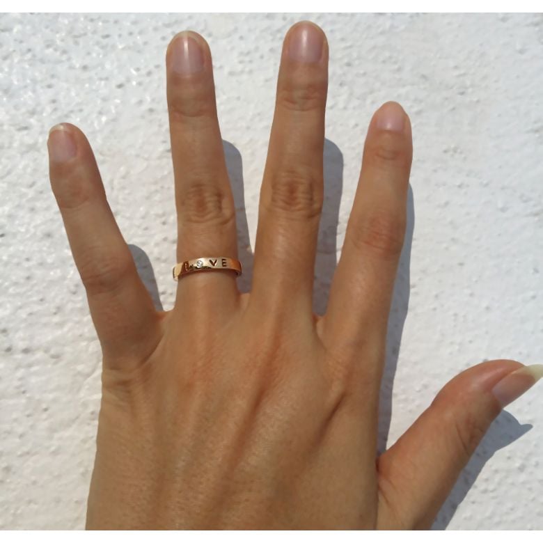 Alliance Love - Alliance femme or jaune - Diamant - 2