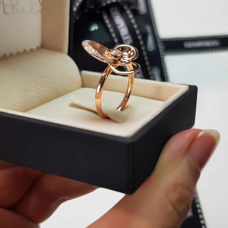 Bague diamants - Bague de fiançaille - En or rose 18 carats  - 7