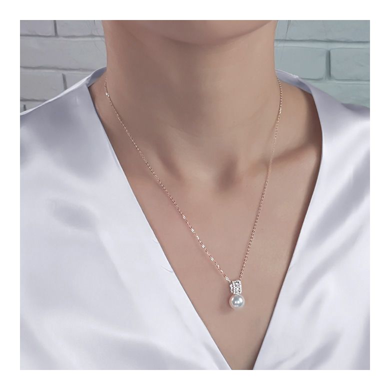 Pendentif Mikiko perle Akoya du Japon. Or blanc, diamants - 6