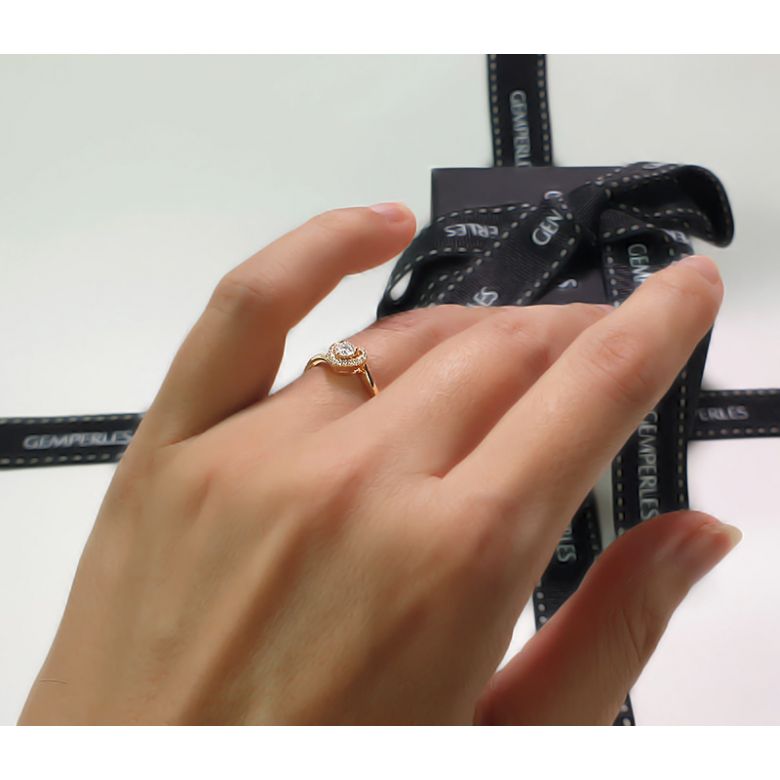 Bague Solitaire en or jaune & Diamants | Mon Coeur - 5
