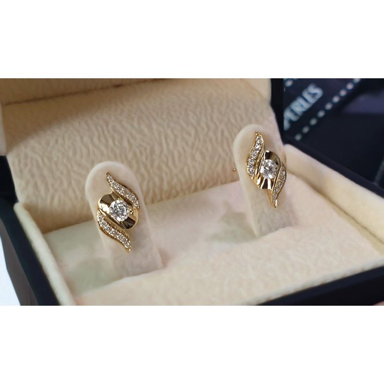 Boucles d'oreilles pendantes. Or jaune Diamants. Carat personnalisable - 5