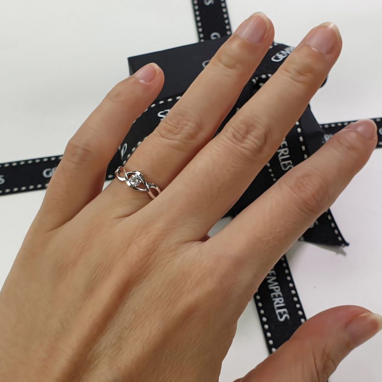 Solitaire Taylor - Diamant Maille Croisée - Platine | Gemperles - 8