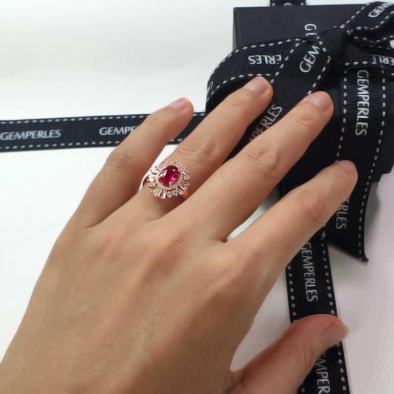Bague de Fiançailles Rubis Cesária Évora - 4