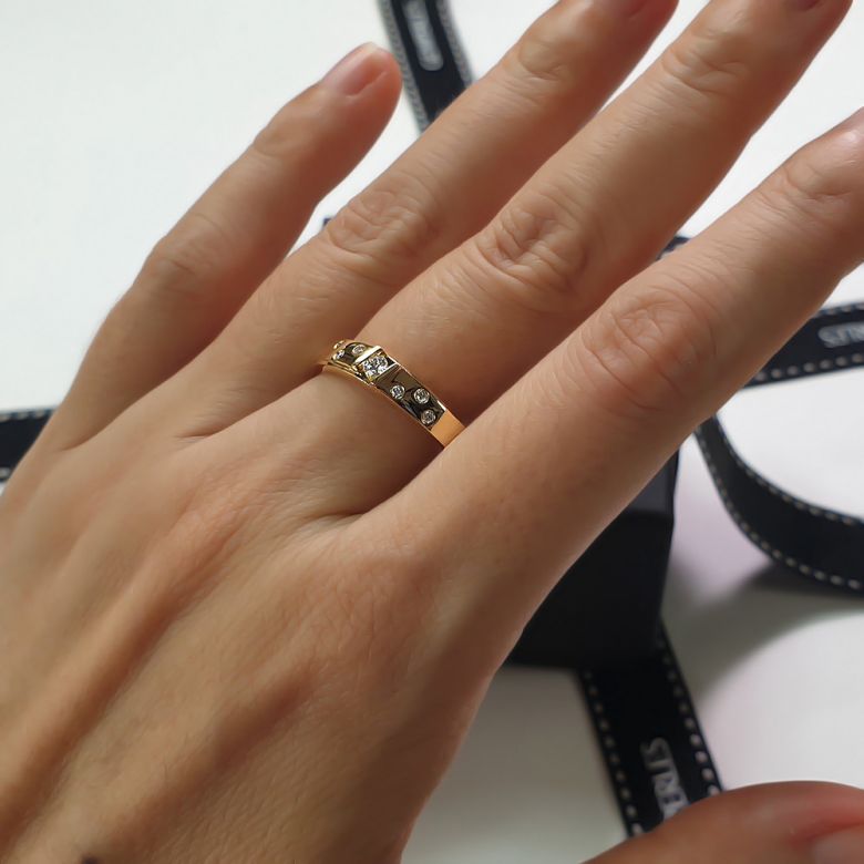 Bague alliance constellation diamantée - En or jaune 18cts - Homme | Stern - 3