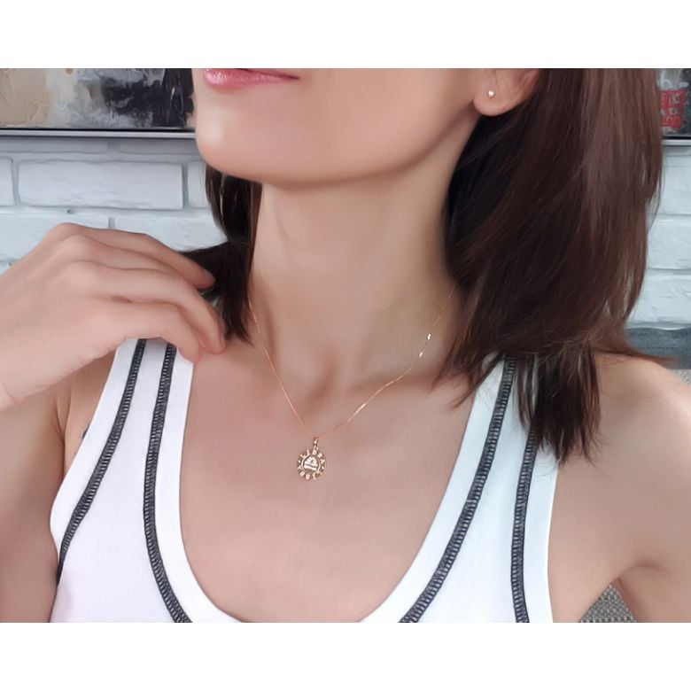 Pendentif Libra Or jaune. Signe de la balance. Zodiaque - 4