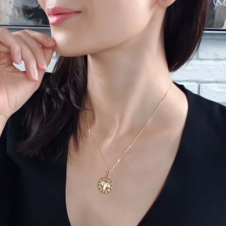 ♈Pendentif Aries Or jaune. Signe du bélier. Zodiaque - 3