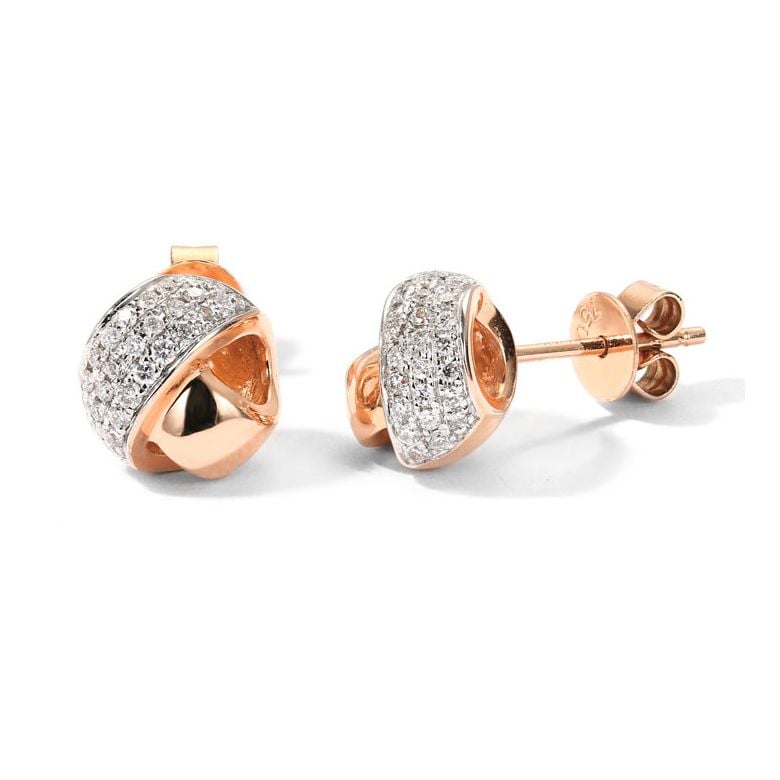 Boucle d'Oreille Il était une fois... Nous. Or rose, Diamants I Gemperles - 1