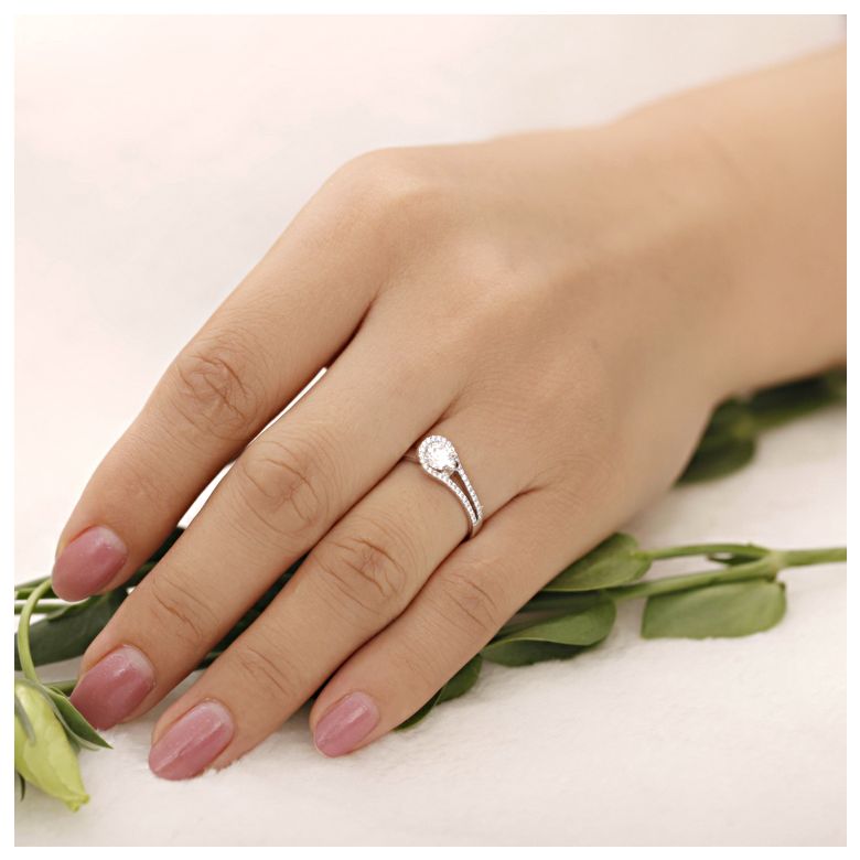 Bague Solitaire Victor Hugo - Les contemplations - Or blanc | Contemplations - 2