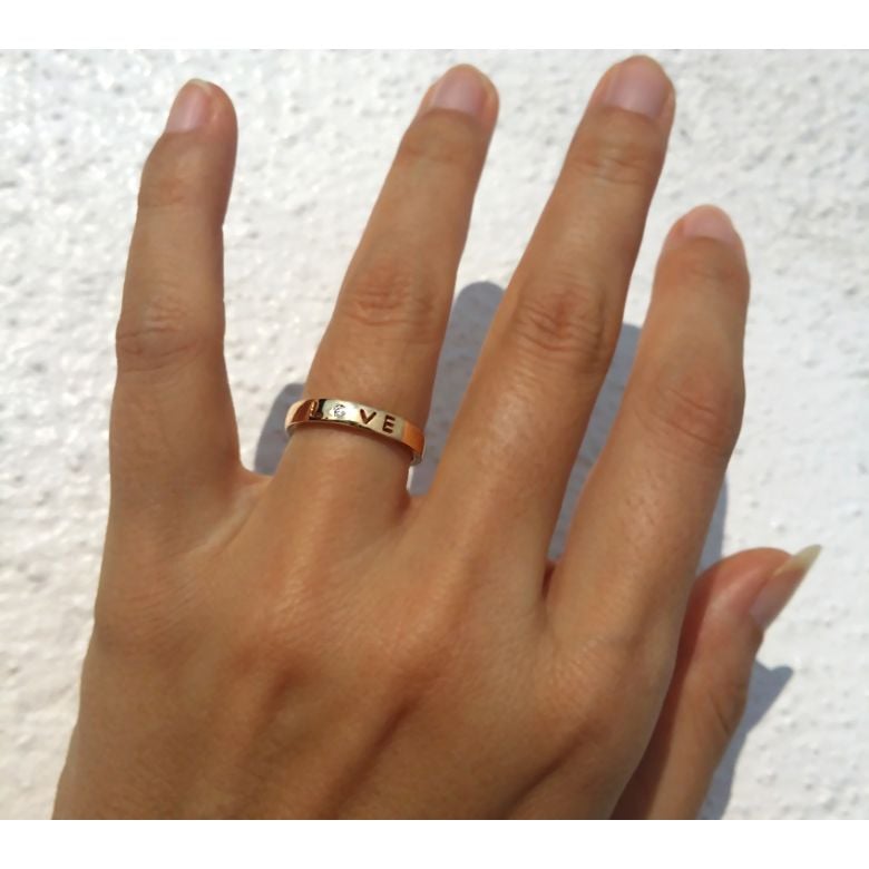 Alliance Love - Alliance femme or jaune - Diamant - 4