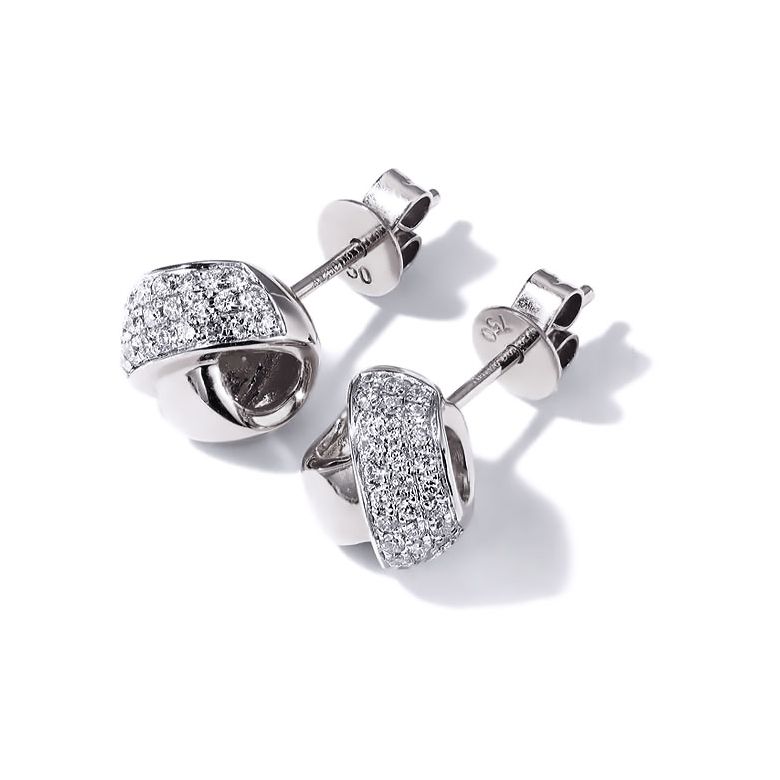 Boucle d'Oreille Il était une fois... Nous. Or blanc, Diamants I Gemperles - 6