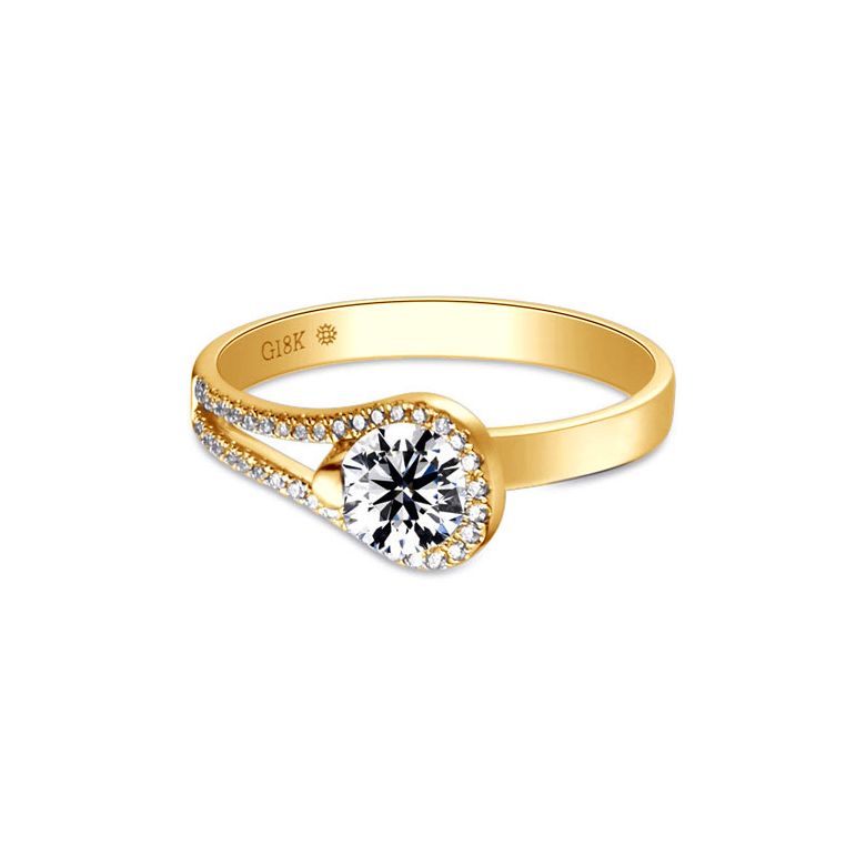 Bague Solitaire Victor Hugo - Les contemplations - Or jaune | Contemplations - 3