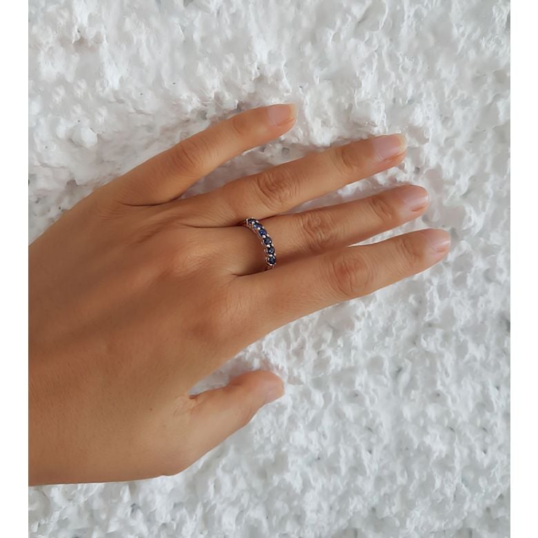 Bague saphir - Sophistiquée et Glamour - Or jaune - 4