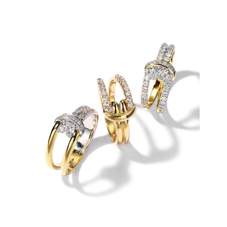 Bague Noeud Marin Or jaune, Diamants | Gemperles - 1