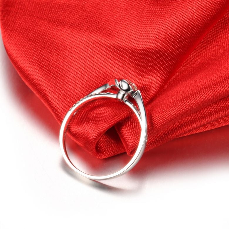 Bague Solitaire Platine Alphonse de Lamartine - Méditations poétiques | Gemperles - 5