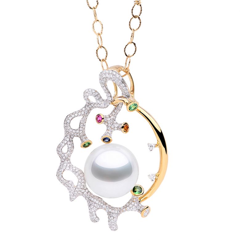 Pendentif Atlantide perle des Mers du Sud - 7