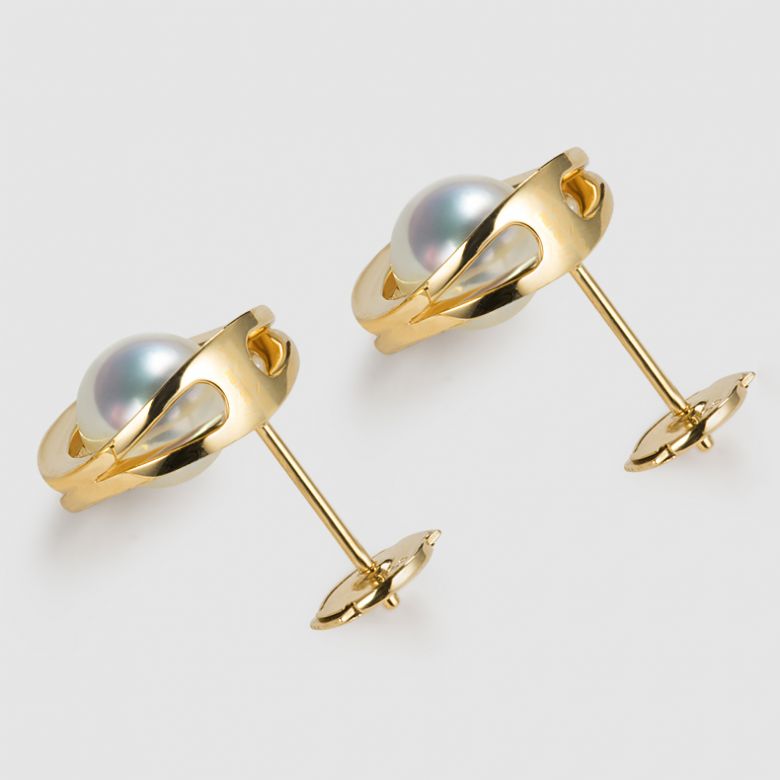 Boucle d oreille perle Akoya - Himiko - Perle du Japon, Or jaune - 6