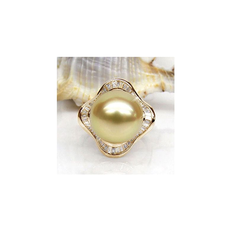 Bague Archipel Bonaparte - Perle d'Australie - Or jaune, diamants - 2