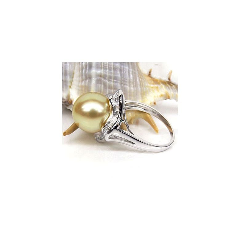 Bague Archipel Bonaparte - Perle d'Australie - Or blanc, diamants  - 3