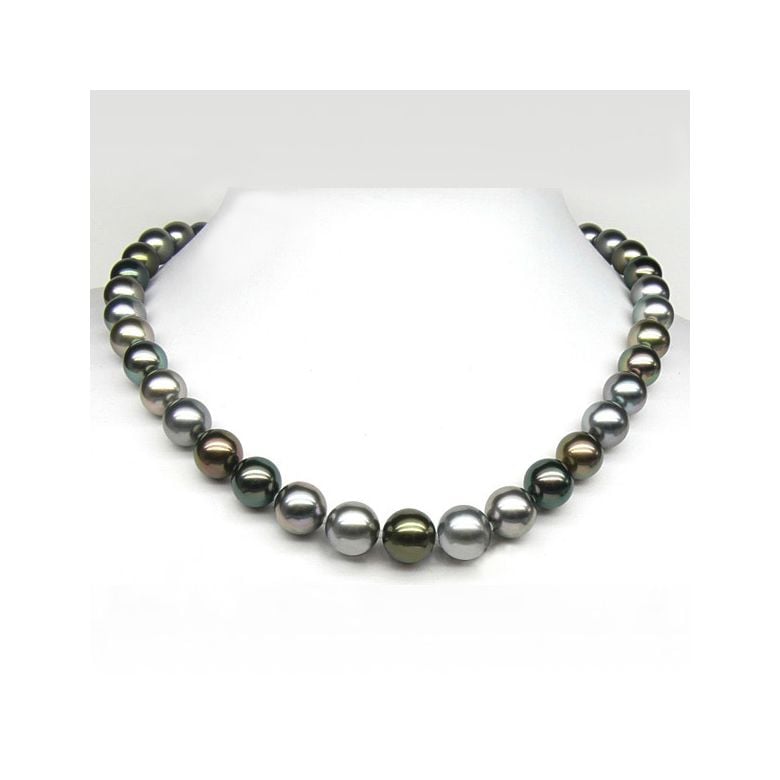 Collier en perle de Tahiti - Perles multicolores - 9/11mm - AAA - 2