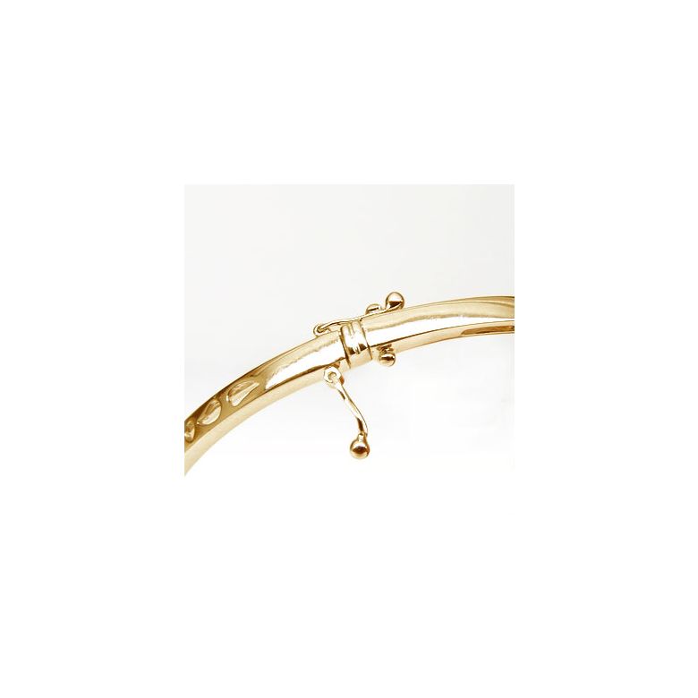 Bracelet jonc - Coeur stylisé - Perle de Tahiti - Or jaune, diamants - 5
