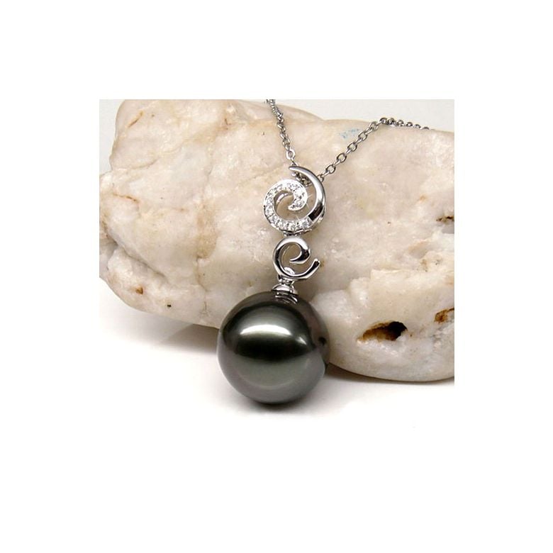 Pendentif perle de Tahiti - 12/13mm - AAA - 2