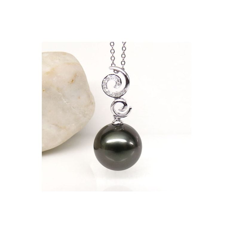 Pendentif perle de Tahiti - 12/13mm - AAA - 3