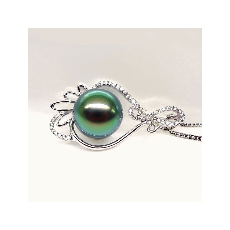 Pendentif musique classique - Renaissance - Perle de Tahiti - Or blanc - 4