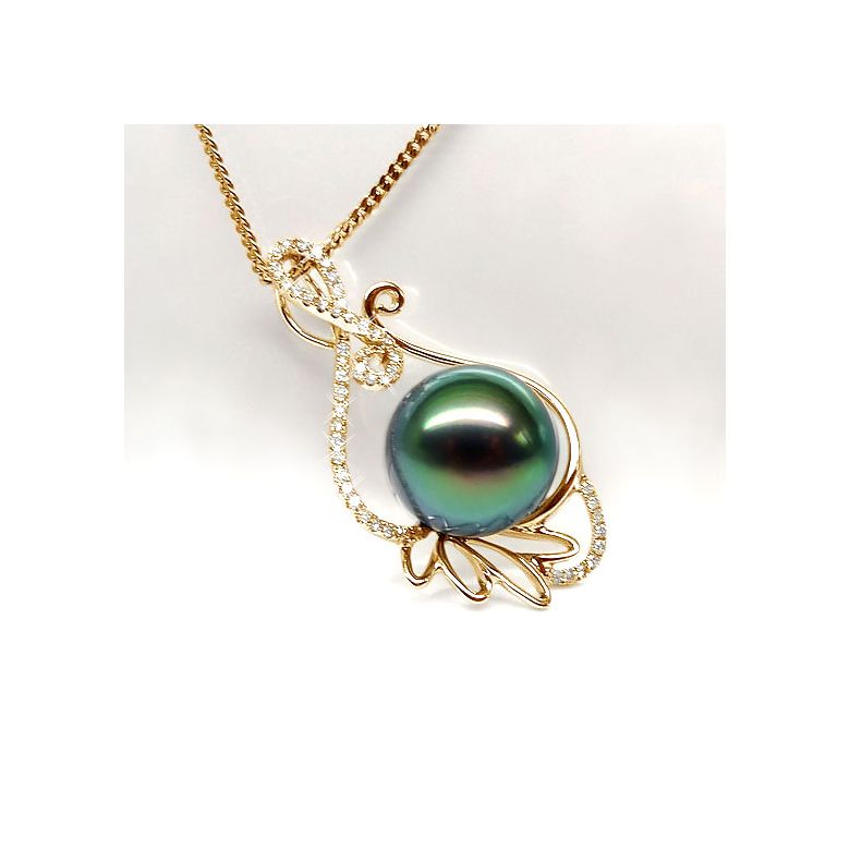 Pendentif musique classique - Renaissance - Perle de Tahiti - Or jaune - 3