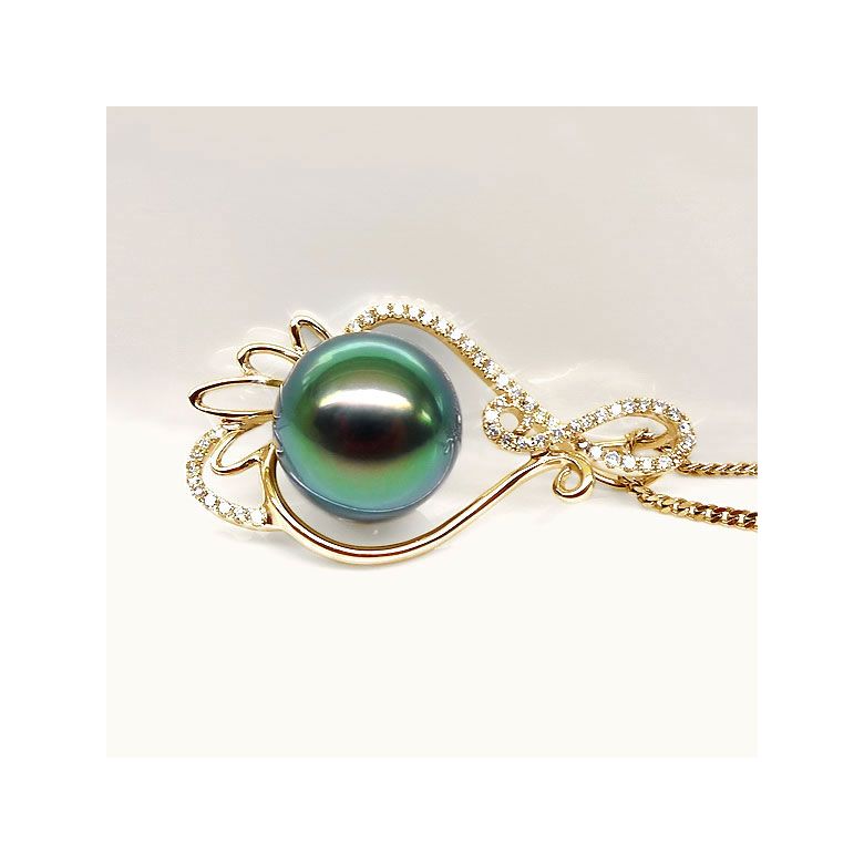 Pendentif musique classique - Renaissance - Perle de Tahiti - Or jaune - 4