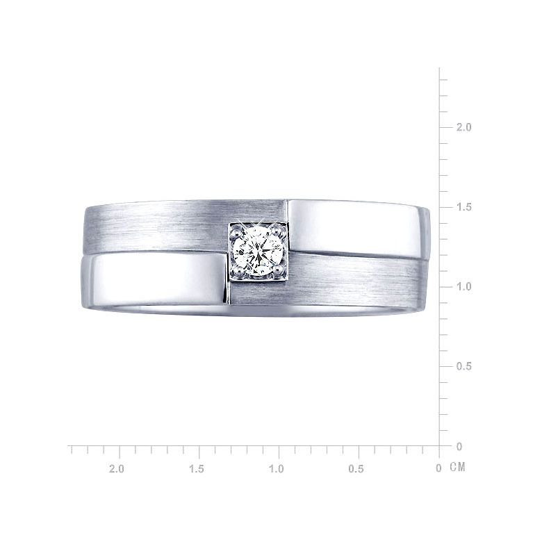 Bague or blanc et diamant pour homme - Style épuré, sobre et moderne - 2